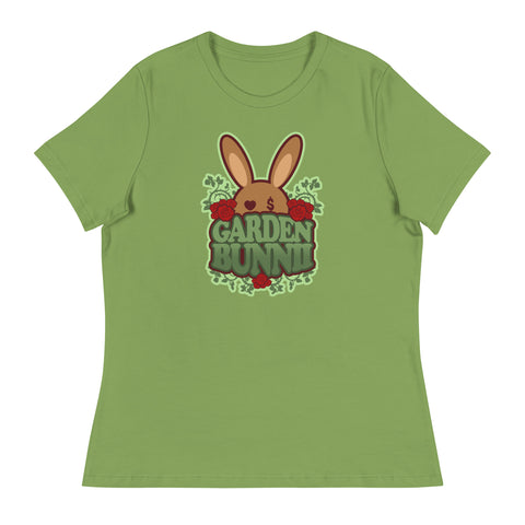 BUNNII GANG "GARDEN BUNNII" Women's Relaxed T-Shirt
