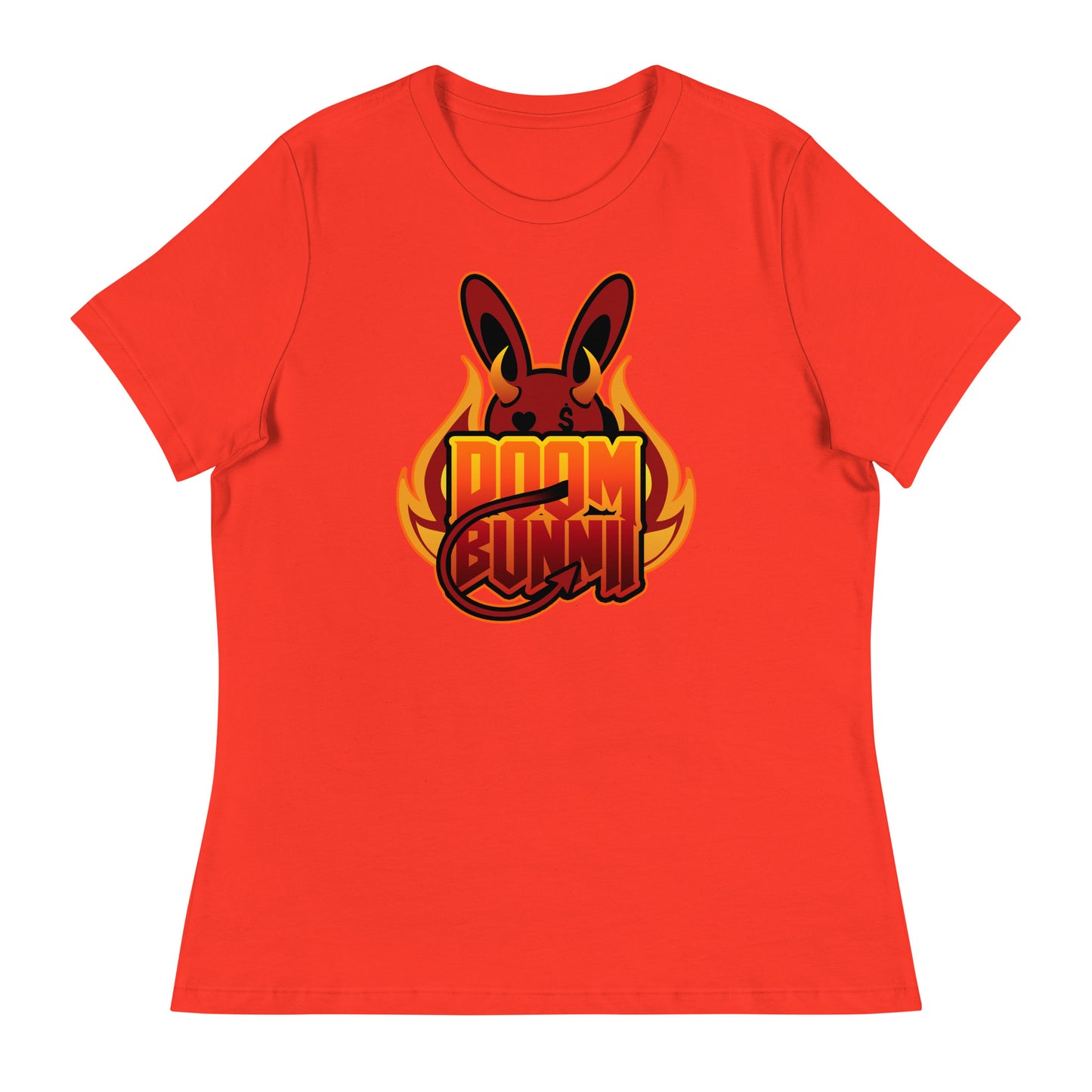 BUNNII GANG "DOOM BUNNII" Women's Relaxed T-Shirt