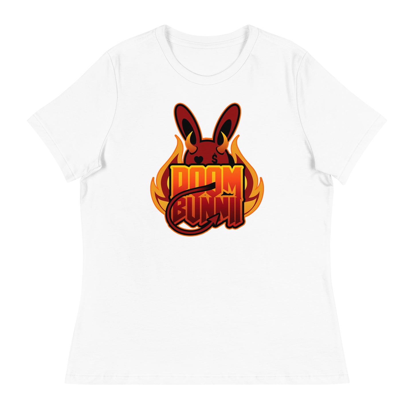 BUNNII GANG "DOOM BUNNII" Women's Relaxed T-Shirt